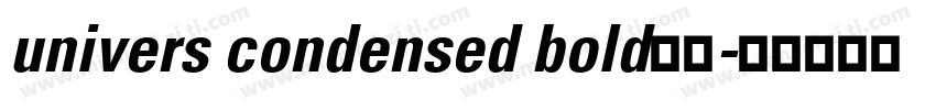 univers condensed bold字体字体转换